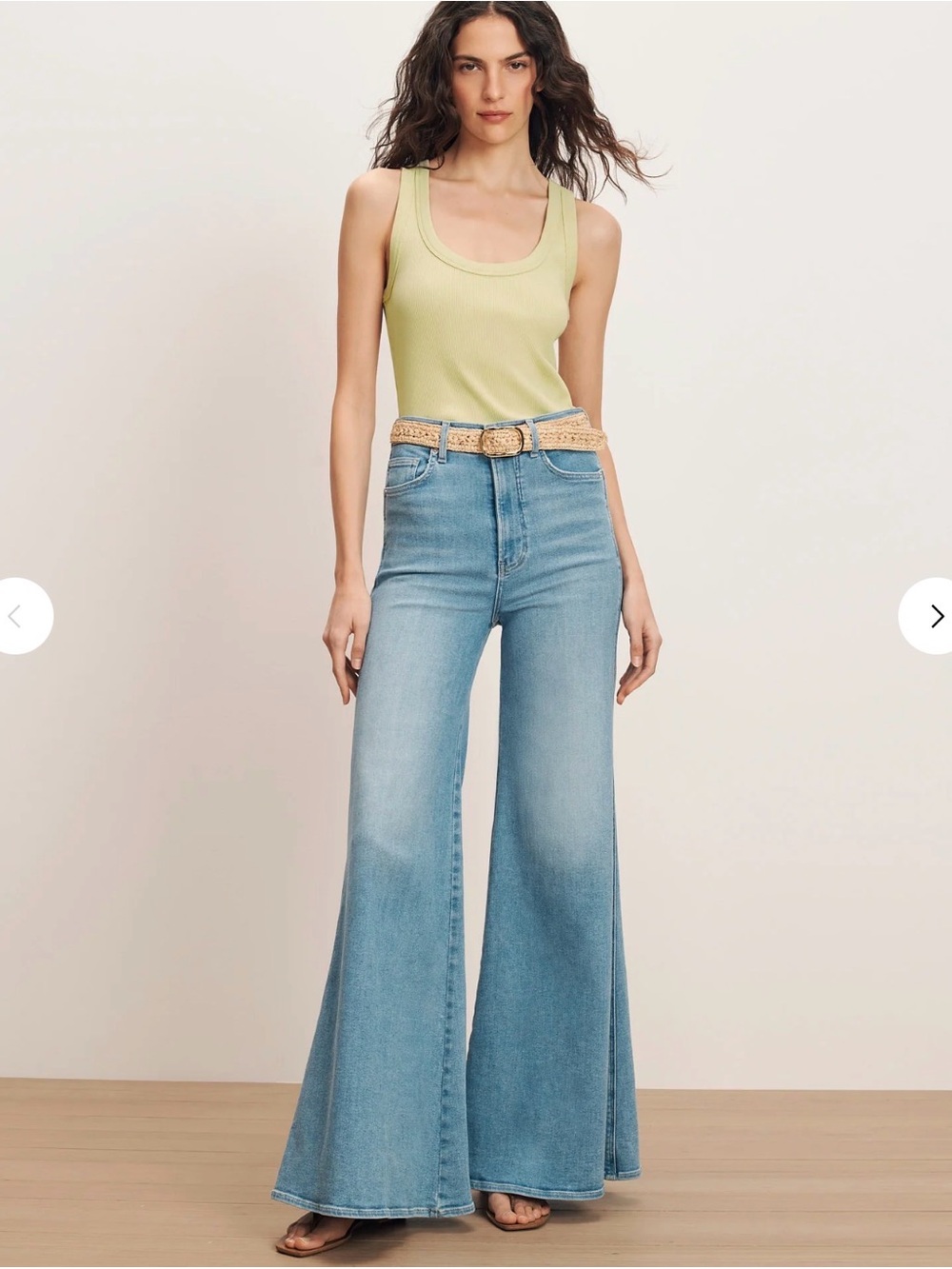 Veronica Beard Light Blue High-Rise Wide-Leg Jeans